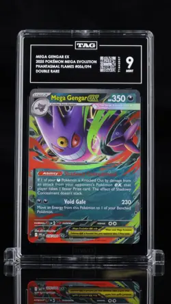 TAG 9 - Mega Gengar ex 056/094 Double Rare Pokemon Phantasmal Flames Mint - Image 1