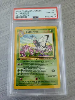 Pokemon PSA 8 TCG Butterfree Jungle 33/64 Regular Unlimited Uncommon - Image 1