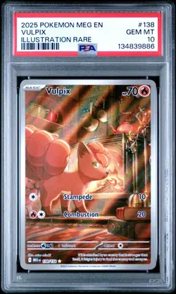 PSA 10 - Vulpix 138/132 Illustration Rare - Pokemon Mega Evolution Base Set - Image 1