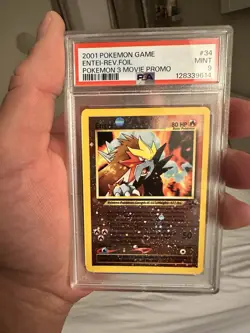 Mint PSA 9 Entei 34/53 Reverse Holo Promo Wotc Pokemon 2001 English COSMIC SWIRL - Image 1