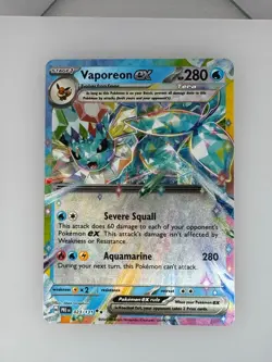 2025 Pokemon Prismatic Evolutions Vaporeon ex 023/131 NM - Image 1