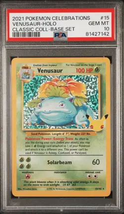2021 Pokemon Celebrations Venusaur 15/102: Classic Collection Holo - Image 1