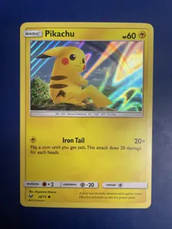 Pikachu 028/073 (Holo) Pokemon TCG Shining Legends NM - Image 1