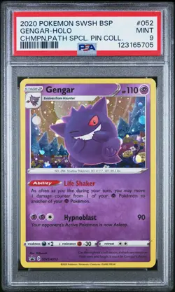 2020 POKEMON SWSH BLACK STAR PROMO #052 GENGAR-HOLO PSA 9 - Image 1