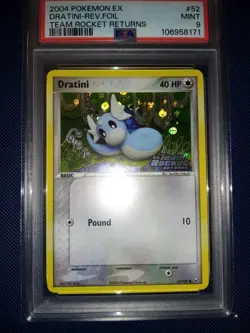 Carte Pokemon Dratini Team Rocket Returns Reverse 52/109 PSA 9 Bloc ex - Image 1
