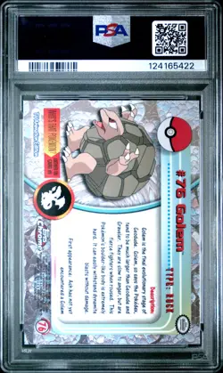 2000 TOPPS CHROME POKEMON T.V. #76 GOLEM PSA 8 - Image 2