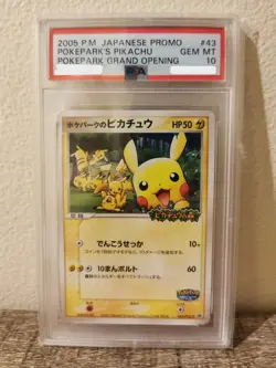 Pokemon PokePark's Pikachu Grand Opening Japanese Promo 043/PCG-P PSA 10 POP 130 - Image 1