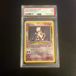 1999 POKEMON BASE SET #10 MEWTWO-HOLO PSA 7 - Image 1
