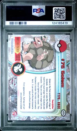 2000 TOPPS CHROME POKEMON T.V. #76 GOLEM PSA 9 - Image 2