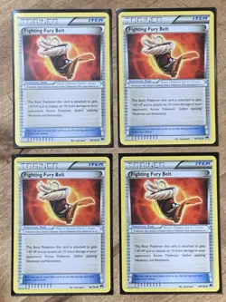 Pokemon Fighting Fury Belt x4 #99/122 XY BREAKPoint Uncommon Trainer NM - Image 1
