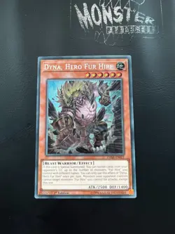 YUGIOH DYNA, HERO FUR HIRE SECRET RARE DASA-EN021 1ST EDITION - Image 1
