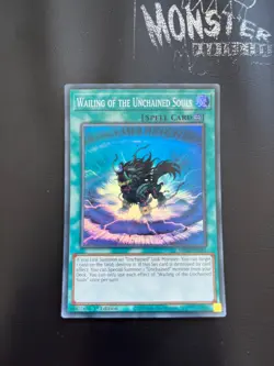 YUGIOH WAILING OF THE UNCHAINED SOULS SUPER RARE MP20-EN183 1ST EDITION - Image 1