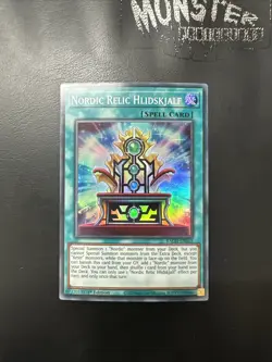 YUGIOH NORDIC RELIC HLIDSKJALF SUPER RARE BACH-EN055 1ST EDITION - Image 1