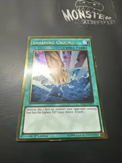 YUGIOH SMASHING GROUND GOLD RARE PGL2-EN075 1ST EDITION - Image 2