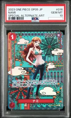 Nami One Piece 2023 Alternate Art OP05 Awakening/New Era Japanese #016 PSA 10 - Image 1