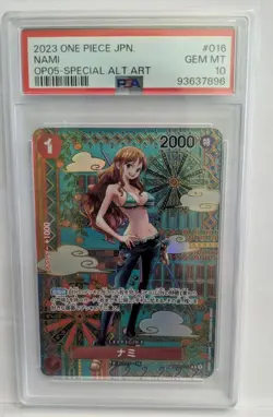 Nami One Piece 2023 Alternate Art OP05 Awakening/New Era Japanese #016 PSA 10 - Image 2