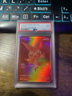 Pokemon TCG Victini Card Black White Rare PSA 9 Mint - Image 1
