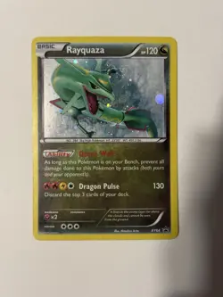 Pokemon TCG Rayquaza XY64 Promo Holo Card - SWIRL! - MP/HP Condition! - Image 2