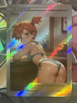 Pokemon Misty Anime Waifu Custom DIY Trainer Art Pokemon card - Image 1