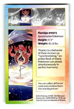 Pokemon Flamingo #0973 Mini Tin Art Card and Sticker Set - Image 2