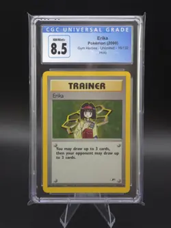 CGC 8.5 - Erika 16/132 - Holo Rare Gym Heroes - Vintage Pokemon Card 2000 - Image 1