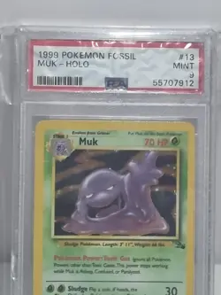 MUK HOLO 13/62 - FOSSIL 1999 POKEMON CARD - PSA 9 MINT - Image 3