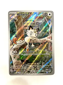 Meowth 106/146 Phantasmal Flames Illustration Rare Holo Pokemon TCG Card NM - Image 1