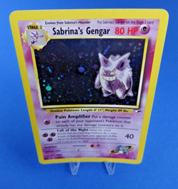 Sabrina's Gengar Holo Rare Gym Heroes 14/132 Pokemon Card Very Good Condition - Image 2