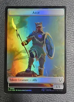 Foil Ally (0005) Clue (0014) Double-Sided Token Avatar: The Last Airbender MTG - Image 1