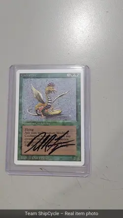 MTG Cockatrice Revised Edition Artist Proof Dan Frazier Mox Emerald pain G2U - Image 3