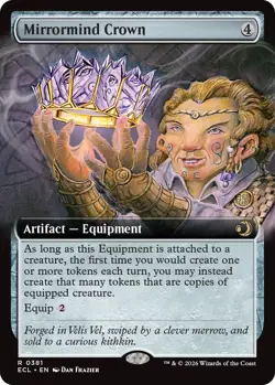 Mirrormind Crown (Extended Art) 381 NM Foil Lorwyn Eclipsed MTG EN - Image 1