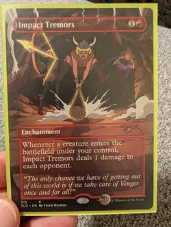 MTG Impact Tremors - Saturday Morning D&D Secret Lair Drop - NM Regular - Image 1