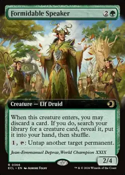 x1 Formidable Speaker - Foil - Extended Art R MTG Lorwyn Eclipsed M/NM, English - Image 1