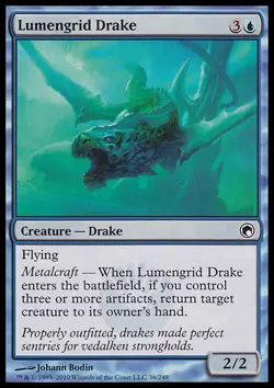 MTG Magic the Gathering Lumengrid Drake (36/259) Scars of Mirrodin NM - Image 1