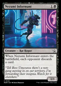 MTG Magic the Gathering Nezumi Informant (120/548) March of the Machine NM - Image 1