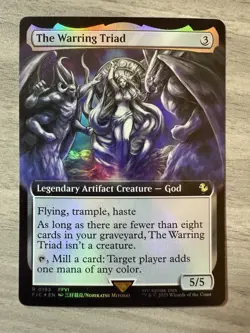 MTG The Warring Triad Borderless FOIL NM/M Final Fantasy Commander - Image 1