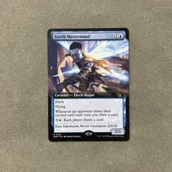 MTG Magic the Gathering Faerie Mastermind March of the Machine NM Extended Art - Image 1