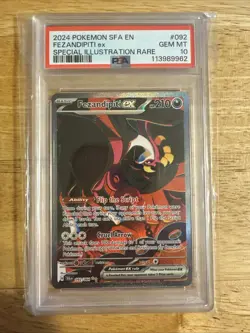 Pokemon TCG Fezandipiti ex 092/064 SIR Shrouded Fable PSA 10 Gem Mint SIR - Image 1