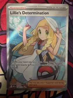 TCG Pokemon Lillie's Determination 169/132 Full Art Rare ME01 Mega Evolutions NM - Image 1