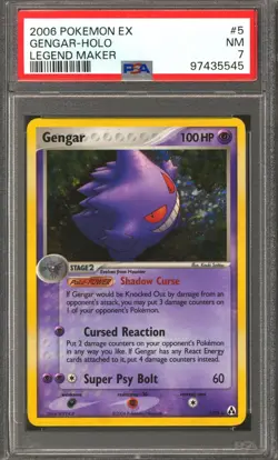 Pokemon EX Legend Maker Gengar 5/92 PSA 7 - Image 1