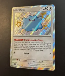 Pokemon Ditto 201/091 Baby Shiny Paldean Fates Scarlet & Violet NM Condition - Image 4