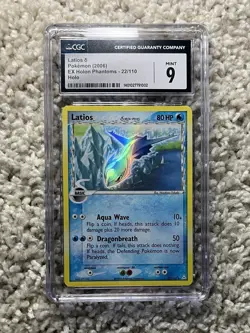 Latios CGC 9 Pokemon 2006 EX Holon Phantoms Floodrush Deck Holo Bleed Low POP 14 - Image 1