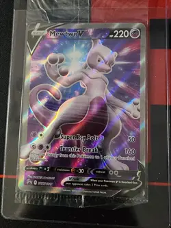 SEALED Lot of 2 Mewtwo V SWSH229 Black Star Promo Full Art Holo Pokemon GO 2022 - Image 2