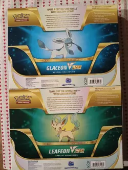 Pokemon Glaceon & Leafeon VSTAR Collection Box Lot ×2 Sealed (Minor BoxWear) - Image 5