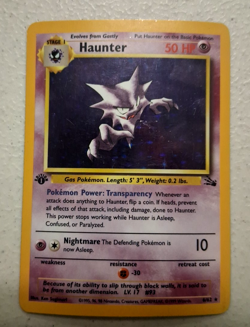 Pokemon Haunter 6/62 Fossil 1st Edition Holo MP Fast Ship - Image 1