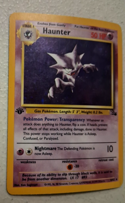Pokemon Haunter 6/62 Fossil 1st Edition Holo MP Fast Ship - Image 5