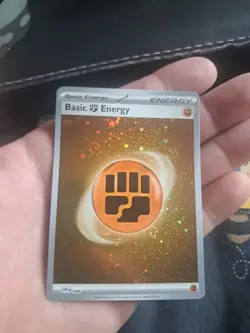 Basic Fighting Energy Pokemon Scarlet & Violet 151 006 Cosmos Holo 4 Swirls NM - Image 2