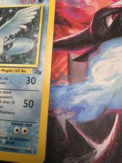 Pokemon FOSSIL SET UNLIMITED HOLO RARE ARTICUNO 2/62 (LP) - Image 4