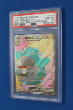 2025 POKEMON SVP EN IONO'S BELLIBOLT EX #194 PSA 10 - Image 1