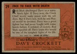1956 TOPPS DAVEY C ROCKETT FACE TO FACE #29 - Image 2
